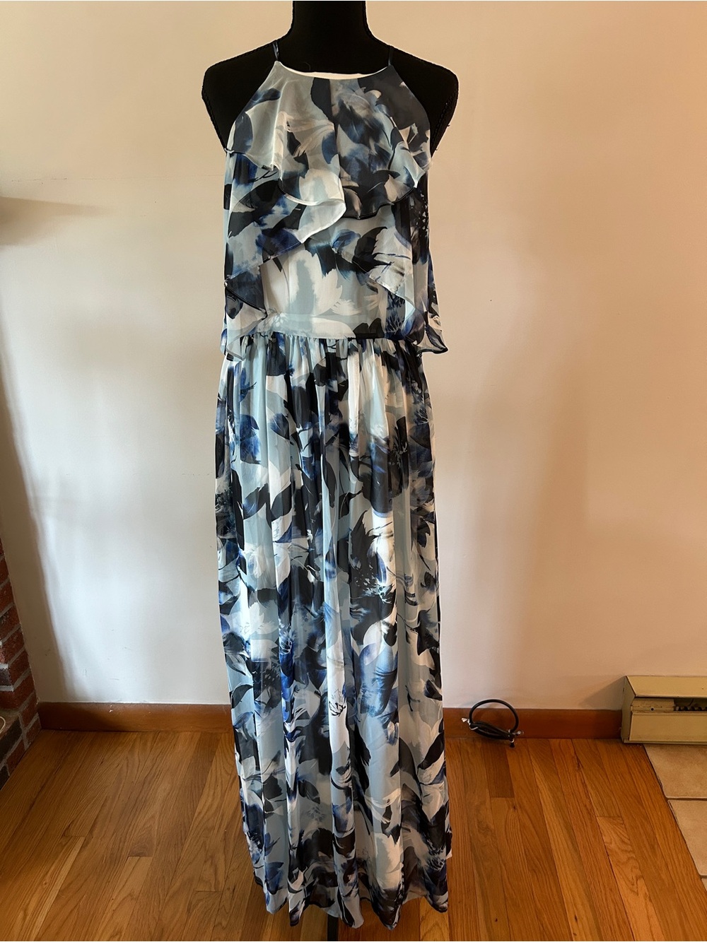 ANTONIO MELANI Blue and White Floral Dress